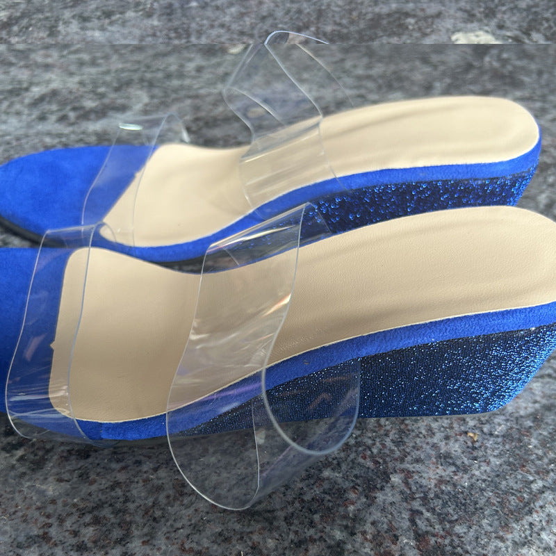 Summer Transparent Wedge Sandals