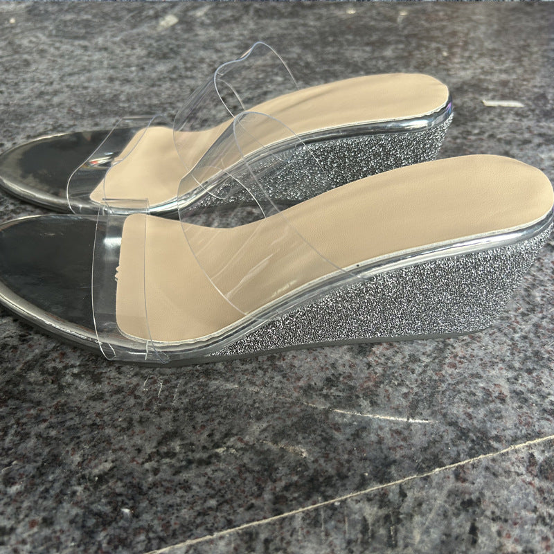 Summer Transparent Wedge Sandals