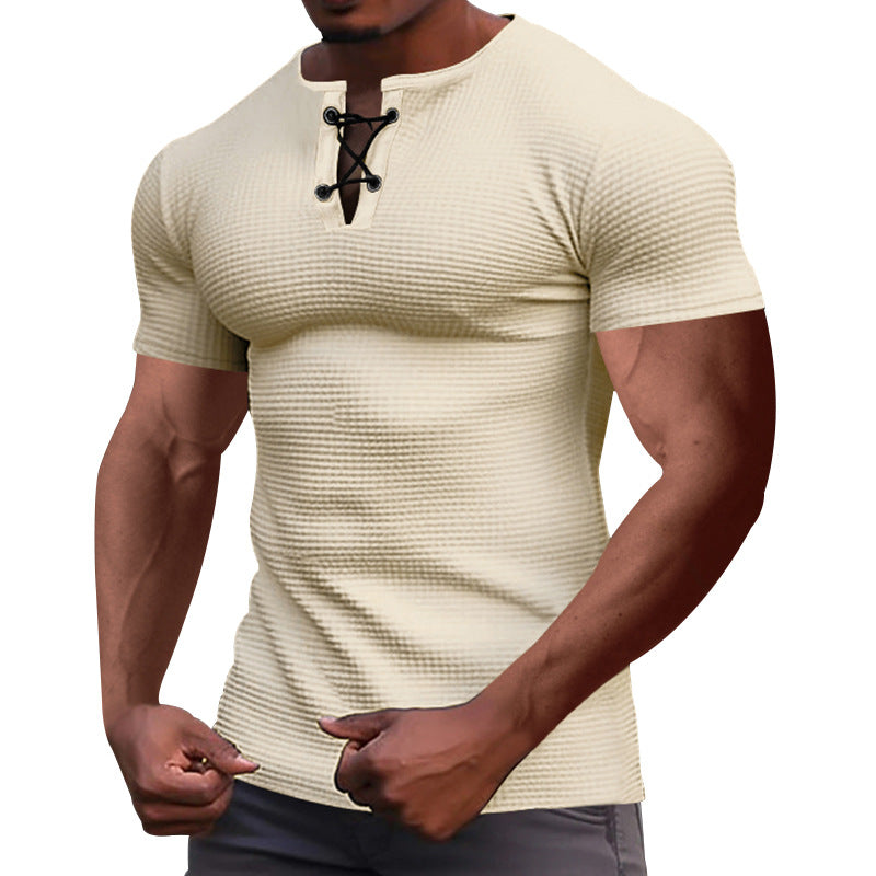 Slim Fit Breathable Henley T-shirt