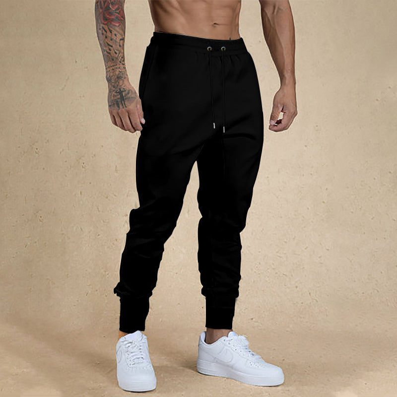 Euro-American Ankle-Tied Fitness Casual Pants