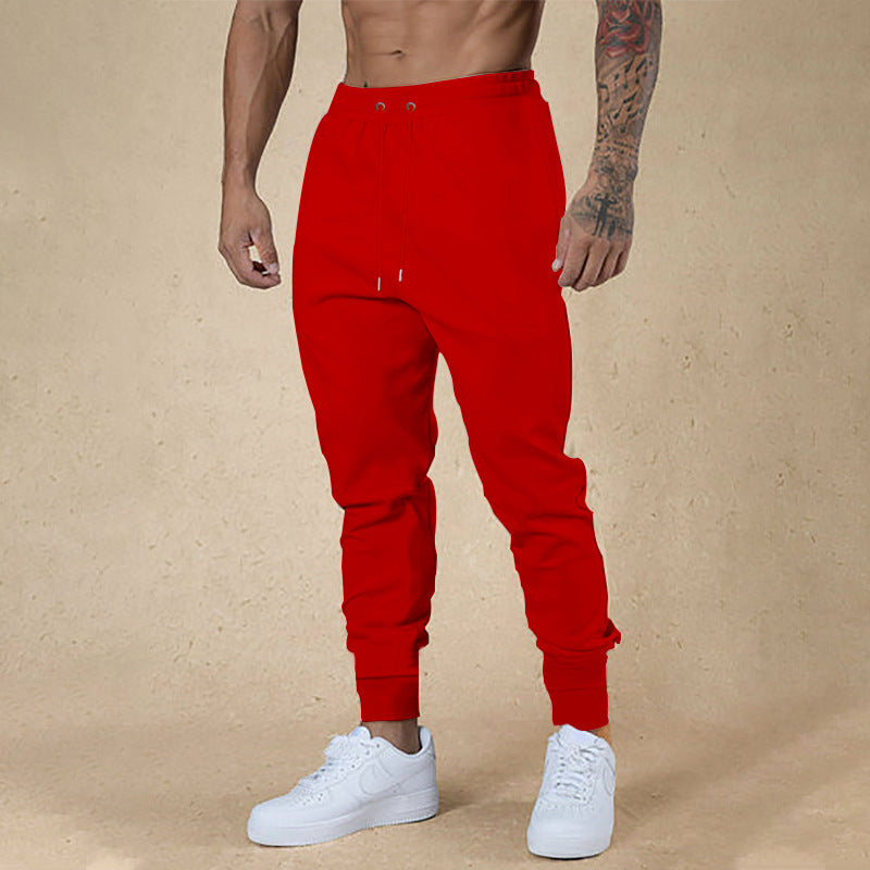 Euro-American Ankle-Tied Fitness Casual Pants