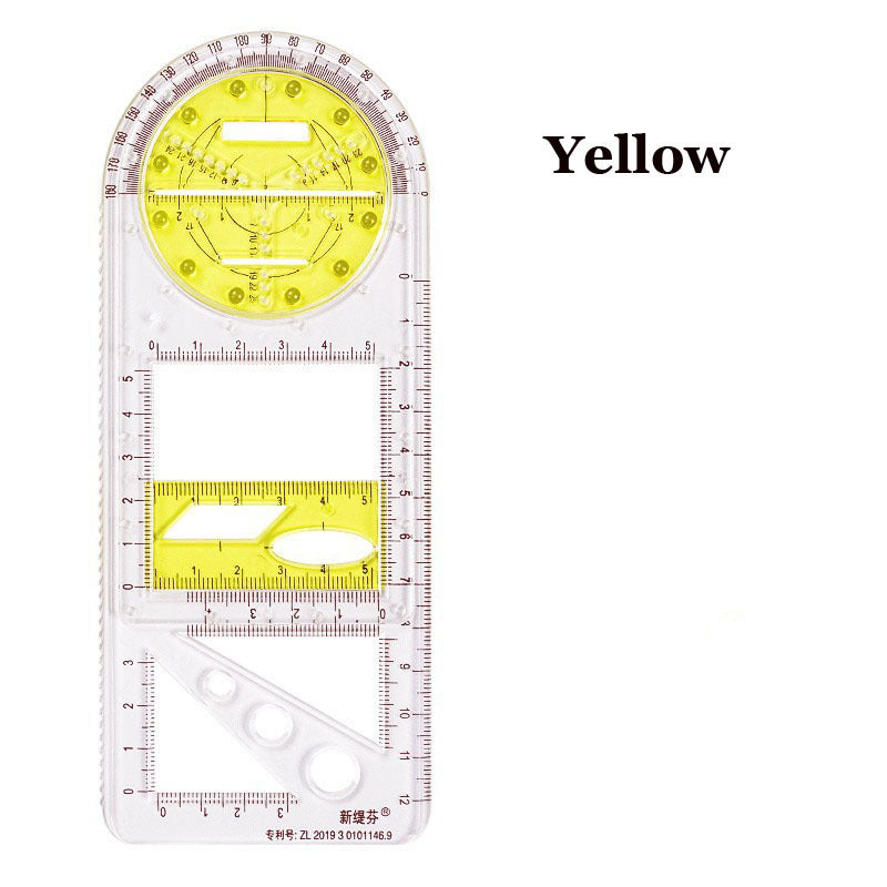 Rotatable Mathematical Function Geometry Ruler Set